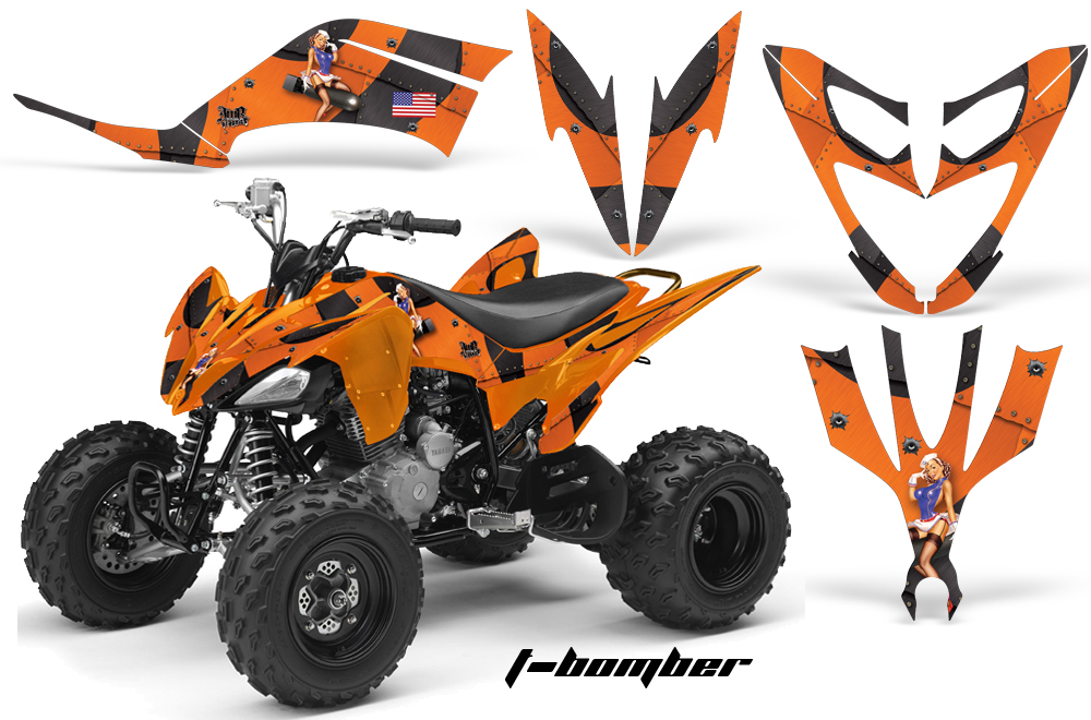 Yamaha Raptor 250 Graphics TBomber Orange